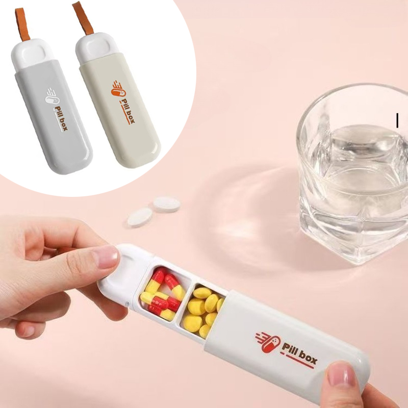 Health & Wellness Unlimited - Kotak Obat Portabel Berwarna-warni dengan 3