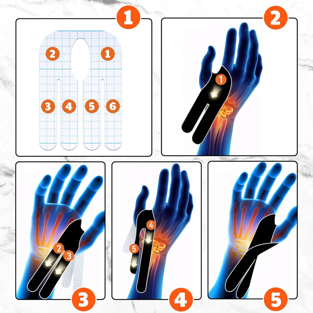 【5/10PCS] Pita Pergelangan Tan - Sports Taping Precut ulasan dan harga