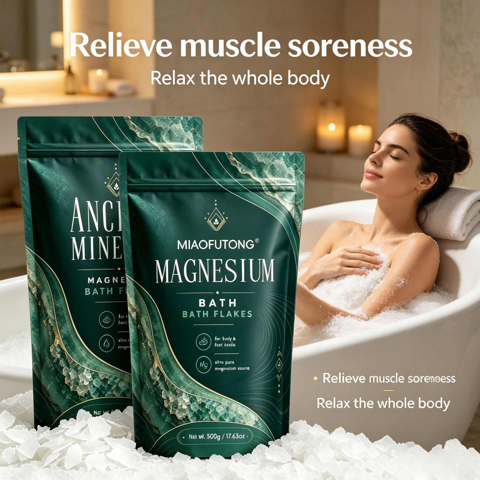 Garam Mandi Mineral Magnesium  - Bath Salts Magnesium ulasan dan harga