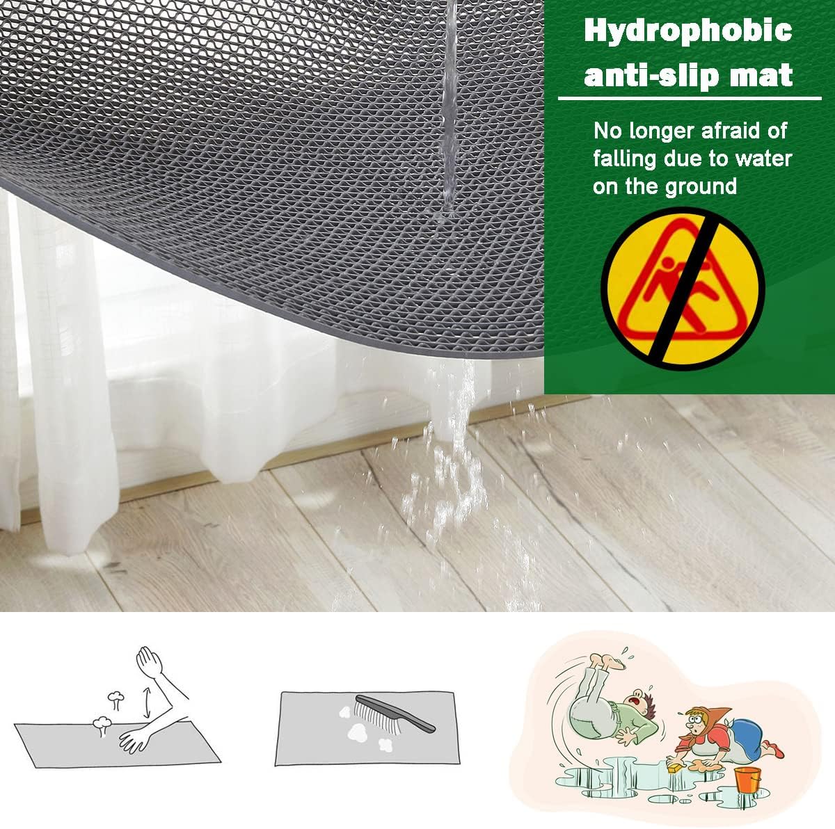 Keset Anti Selip Minimalis unt - Bamboo Bath Mat ulasan dan harga